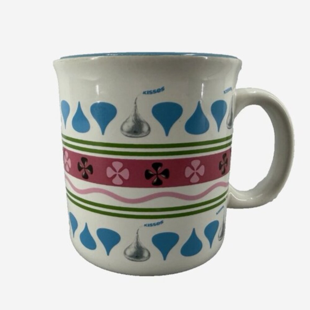 Vintage Hershey's Kisses Mug Coffee Multicolor Ceramic 12 oz. Retro Candy Y2K